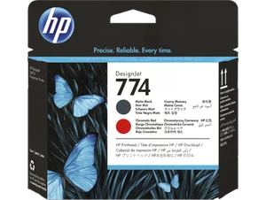 HP 774 Tête d'impression DesignJet noir mat/rouge chromatique, P2V97A - Photo 1/2