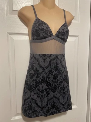 La Perla Pretty Woman Collection S Chemise Slip Sexy Gray Black - Image 1 of 2