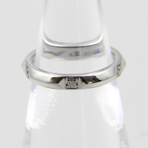 Tiffany & Co. Anello a fascia vera diamante 5P Pt950 m11_0710