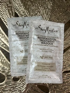 LOT OF 2: Shea Moisture 100% Virgin Coconut Oil Rehydration Treatment Masque-2oz - Picture 1 of 3