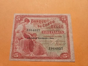 Billete Congo Belga raro - Imagen 1 de 2
