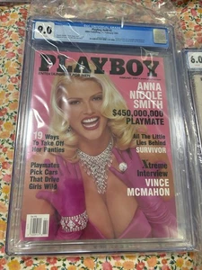 PLAYBOY’s February 2001 Anna Nicole Smith CGC 9 And Feb 1994 Graded Anna 7.5 CGC - Picture 1 of 2