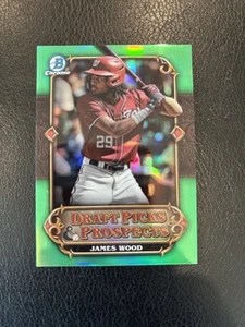 2023 Bowman Chrome James Woods Draft Picks & Prospects Green Refractor 97/99 - Picture 1 of 3