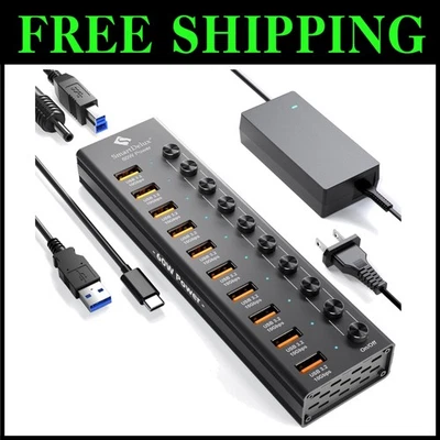 USB 3.2 Hub Adapter with Individual Switches - Image 1 of 4