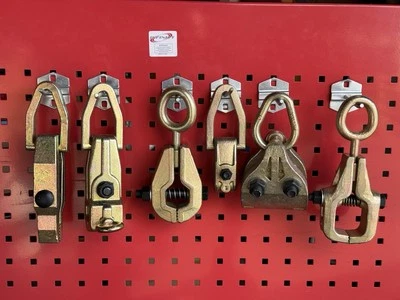 6pcs Auto Body Repair Self Tightening Pulling Clamp Long Nose 3 Way C Clamps Set - Image 1 of 4