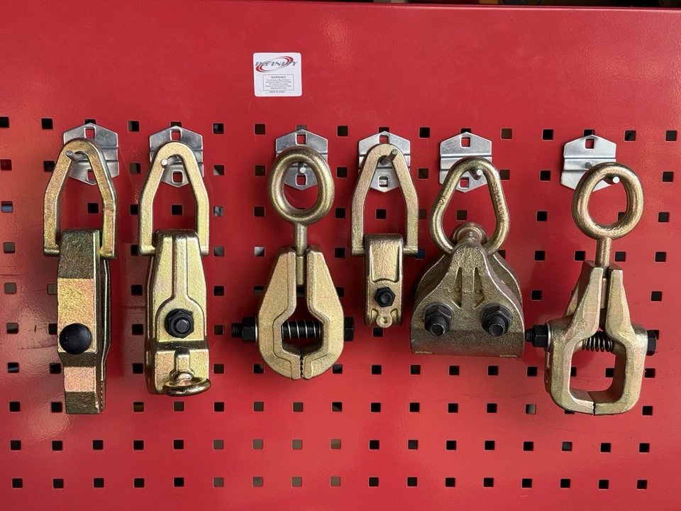 6pcs Auto Body Repair Self Tightening Pulling Clamp Long Nose 3 Way C Clamps Set - Image 1 of 4