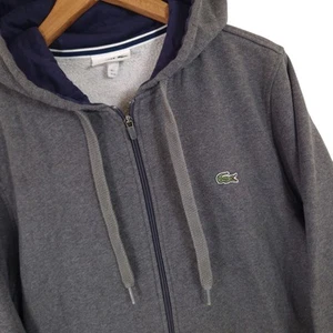 Men's Lacoste Hoodie Full Zip Grey XL - Picture 1 of 8