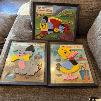 Vintage 3-D Magnetic Puzzles LOT of three - Image 1 of 4