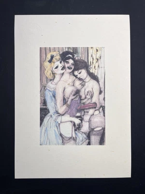 Hochwertiger Erotic Artprint „Lesbian Love“ von Anonym 1922 Lick Fanny Wank LGBT - Bild 1 von 2