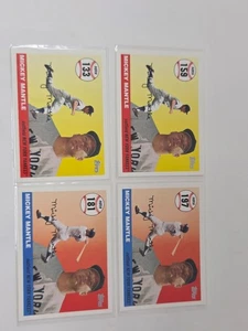 Set Of 4 Topps Mickey Mantle Home Run History Baseball Cards HR #133–197 - Picture 1 of 2