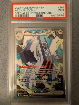 PSA 9 Archaludon ex 241/191 Sv08: Surging Sparks Holo MINT  - Image 1 of 2