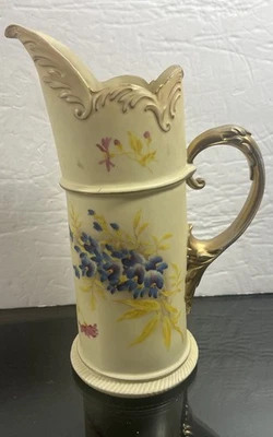 Vintage Rudolstadt German 10” Hand Painted Floral Porcelain Vase - Image 1 of 4