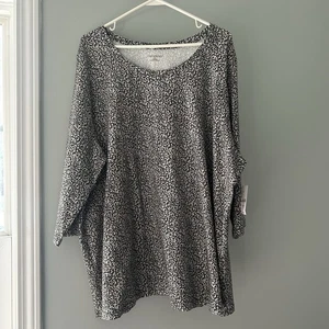 Blusa Catherines Para Mujer Manga 3/4 Negra Blanca Top NUEVA Talla 2X (22/24) - Imagen 1 de 11