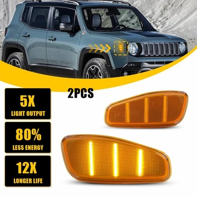 LED Side Marker Light For 2015 2016 2017 2018-23 Jeep Renegade Front Left Right - Image 1 of 4