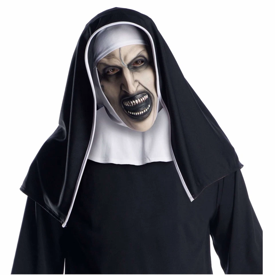 The Nun Horror Movie Ghost The Conjuring Halloween Mens Costume Mask & Headpiece - Image 1 of 1