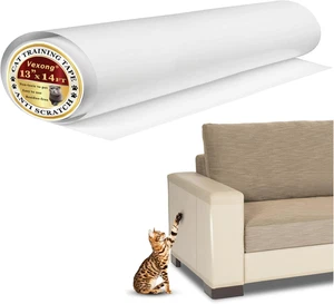 Cat Scratch Furniture Protector - Thick, Transparent Couch Cover (13" X 14FT) - Picture 1 of 12