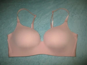 Luvlette Bra Wirefree Push-up T-Shirt Smoothing Pink 80 D 36 D Worn Once - Picture 1 of 9