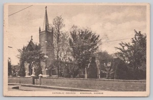 Kingman, Kansas (KS) Postcard, Albertype: Catholic Church - Picture 1 of 2