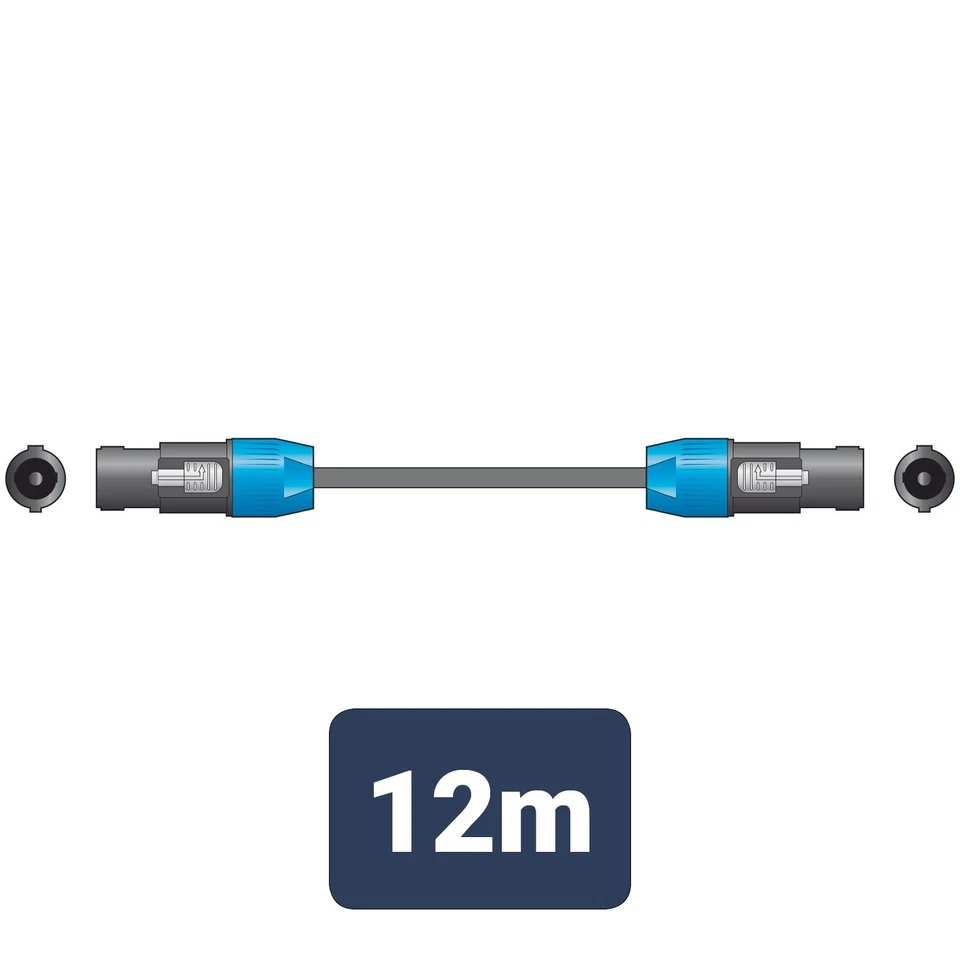 REAN Cable/plomo de altavoz Speakon to Speakon 12 m