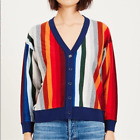 The GREAT. Co-Ed Cardigan Striped Wool Blend Knit