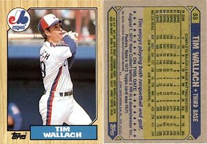 1987 Topps Baseball Card 55 TIM WALLACH MONTREAL EXPOS