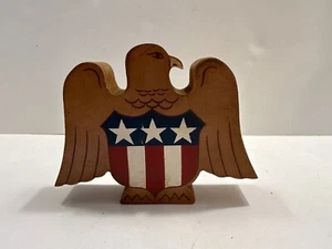 Eagle Wood Candle Holder (5" Across) - Picture 1 of 4