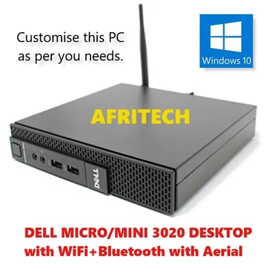 DELL 3020 9020 Mini i7 3.6GHz 2TB SSD 16GB RAM USB 3 WiFi+BLUETOOTH Win10 *VAT - Image 1 of 4