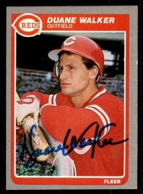 1985 Fleer Baseball #554 Duane Walker Signed Autograph (no COA) *d2 - Image 1 of 2