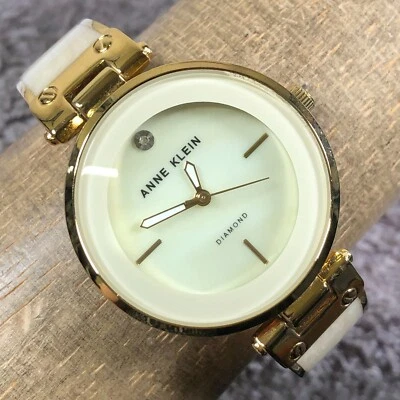 Anne Klein女式AK/2512礼服Dimond MOP表盘石英表模拟34毫米手表6 1/2 — 第 1/4 张图片