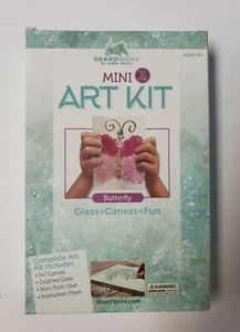 Shardworx Mini Art Kit DIY Crushed Glass Canvas Butterfly  Art ~ Canvas ~ Fun - Picture 1 of 8