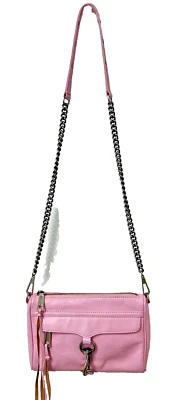 Bolso Bandolera Rebecca Minkoff Mini MAC Chicle Barbie Cuero Rosa Foto 1 de 4