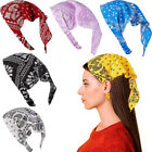 Triangle Hair Scarf Headband Cashew Flower Print Scrunchies Elastic Hair Bands