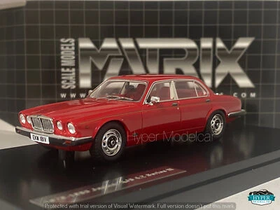 MATRIX SCALE MODELS 1/43 JAGUAR XJ6 SIII 1980 DAMSON RED MX41001-281 - Immagine 1 di 3
