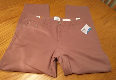 JMS Just My Size Pants Womens 16WS Hanes Classic Fit Twill Chino Mauve blush New - Image 1 of 4