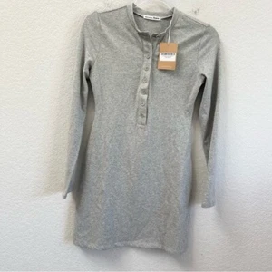Reformation Tam Knit Mini Dress Heather Gray Size Small - Picture 1 of 5
