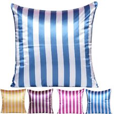Oussum Luxury Decorative Cushion Cover Satin Striped Throw Pillow Case for Home 
