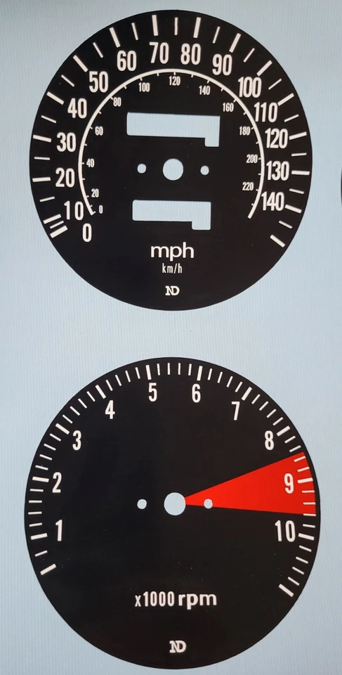 Adesivo de sobreposição de relógio Honda CB750 K CB 750 K 750 medidor de velocímetro preto 1977-78 - Imagem 1 de 1