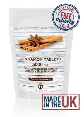 HEALTHY MOOD Zimttabletten 3000mg 30:1 Extrakt Diät UK