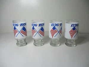 LOT OF 4 BURGER KING 1776 1976 BICENTENNIAL DRINKING GLASSES - Picture 1 of 3