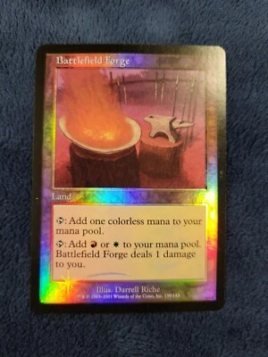 MTG Magic - Battlefield Forge FOIL Apocalypse Land - original owner NM/M - Image 1 of 4