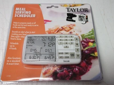 Taylor #750 Plan/Prep Meal Serving Scheduler - 4 Timers for Meal Prep & More NEW - Image 1 of 2