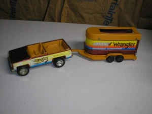 Vintage Ertl Wrangler Wranch Ranch Chevy Square Body Pickup w/ Horse Trailer - Picture 1 of 7