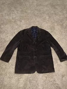 Chaqueta Blazer Brooks Brothers Para Hombre 3 Botones Pana Forrada a Cuadros Marrón Talla XL - Imagen 1 de 13