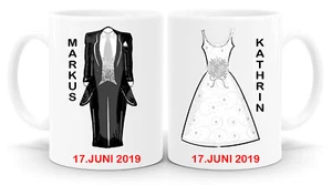 Tazas de pareja copas de boda personalizadas taza de aniversario regalo taza de fotos - Imagen 1 de 1