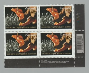 2002 Canada SC# 1968 LR - Quebec Symphony Orchestra Plate Block M-NH Lot # 3521d - Picture 1 of 1