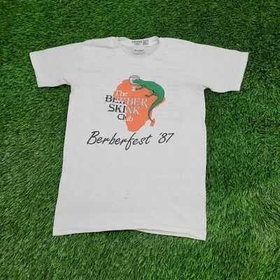 Camisa de cerveza Berberfest Lizard 1987 vintage XS/S 16x24 hecha en EE. UU. años 80 Foto 1 de 4