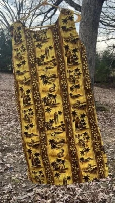 ¿Modas de Hawaii vintage años 60 talla 10 M/L? Vestido floral amarillo Foto 1 de 4