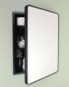 Botiquín de baño empotrado rectangular redondeado de metal Austin Farmhouse - Imagen 1 de 59