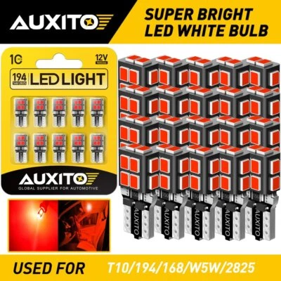 20X AUXITO T10 194 168 192 LED Interior Door Dome Trunk Map Light Bulbs Red EXF - Image 1 of 4