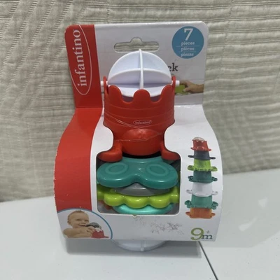 Infantino Stack O' Fun 7 Piece Stacking Cups, Ages 9mos+ - Image 1 of 3